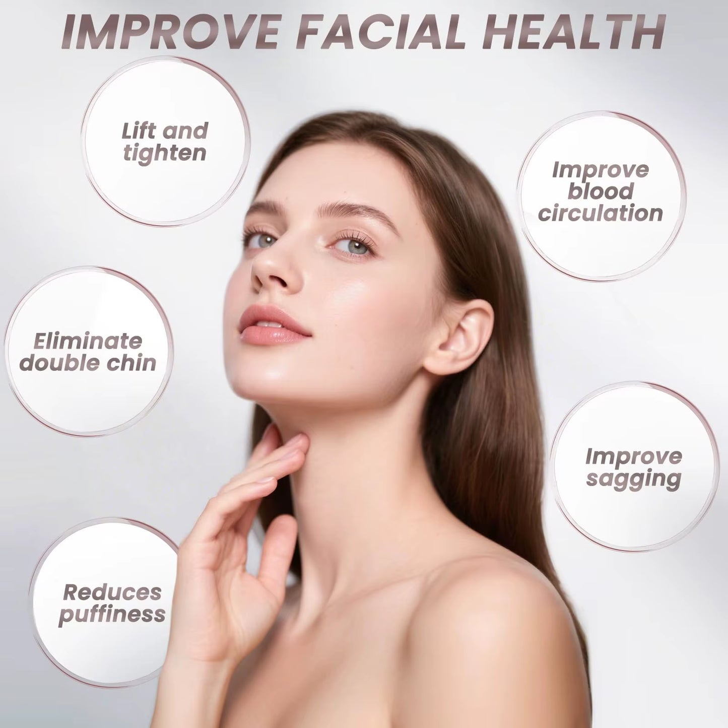 New Lymphatic Contour Face Brush, Lymphatic Drainage Massager for Face,Ergonomically Designed to Fit the Skin Precisely and Reli